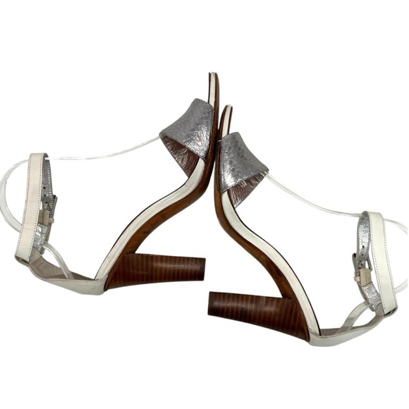 Lauren Ralph Lauren Leah Leather Snakeskin High Heel Pumps Sandals Women’s 7.5 - Picture 10 of 15